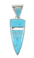 Genuine Sterling Silver Turquoise Inlay Pendant AX96467
